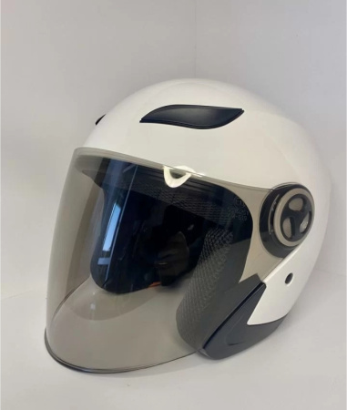 Шлем мотоциклетный Yema YM-619 (Белый XS) легкая тонировка