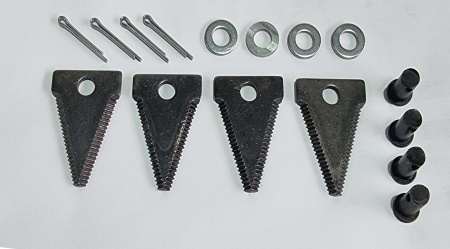Комплект сегментных ножей на роторную косилку (с крепежами)