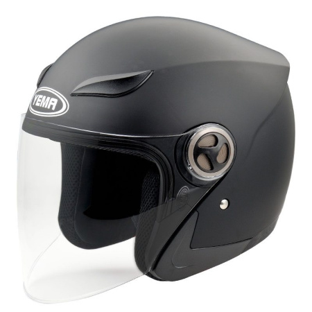 Шлем мотоциклетный Yema YM-619 (Черный матовый М) легкая тонировка