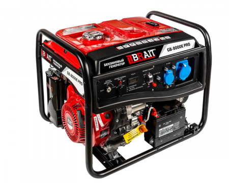 Бензиновый генератор Brait GB-8000E PRO (8 кВт, электростартер, медная обмотка, аккумулятор)